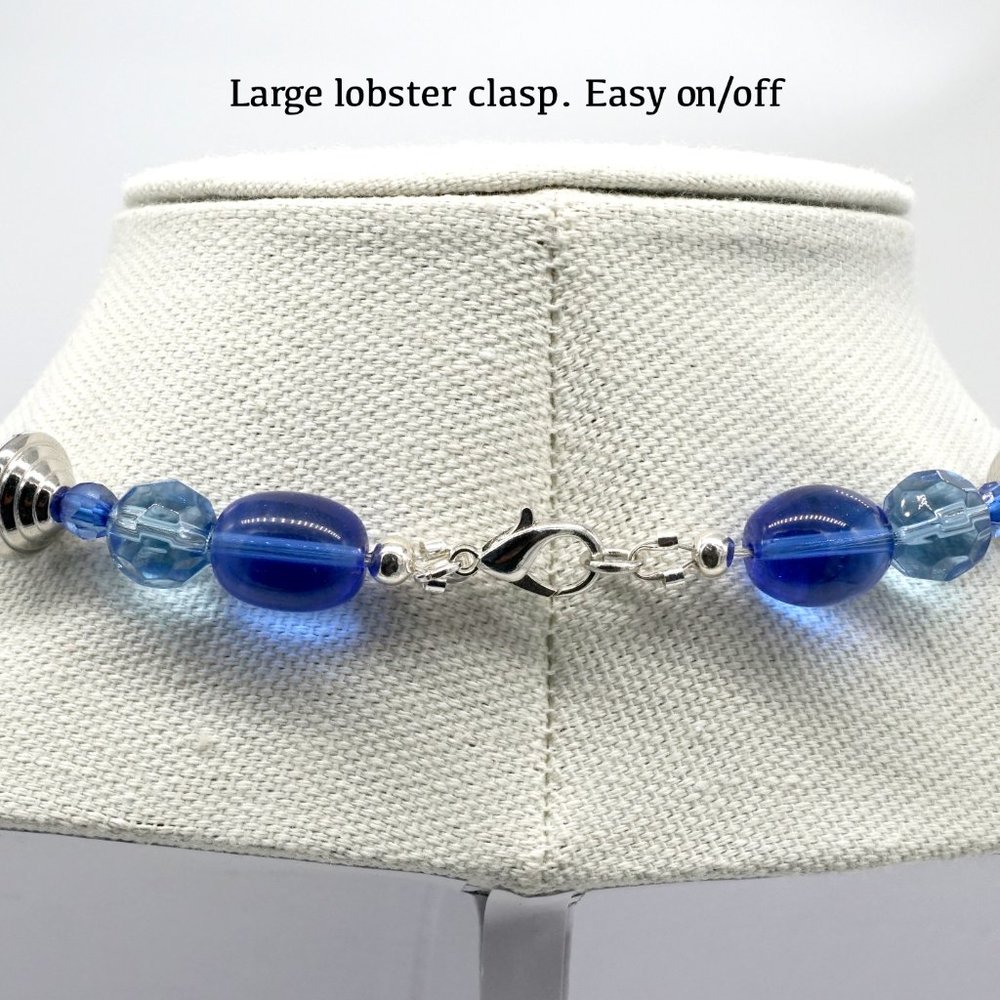 Handmade necklace with Handblown Lampworks glass beads and crystals. - Picture 4 of 4
